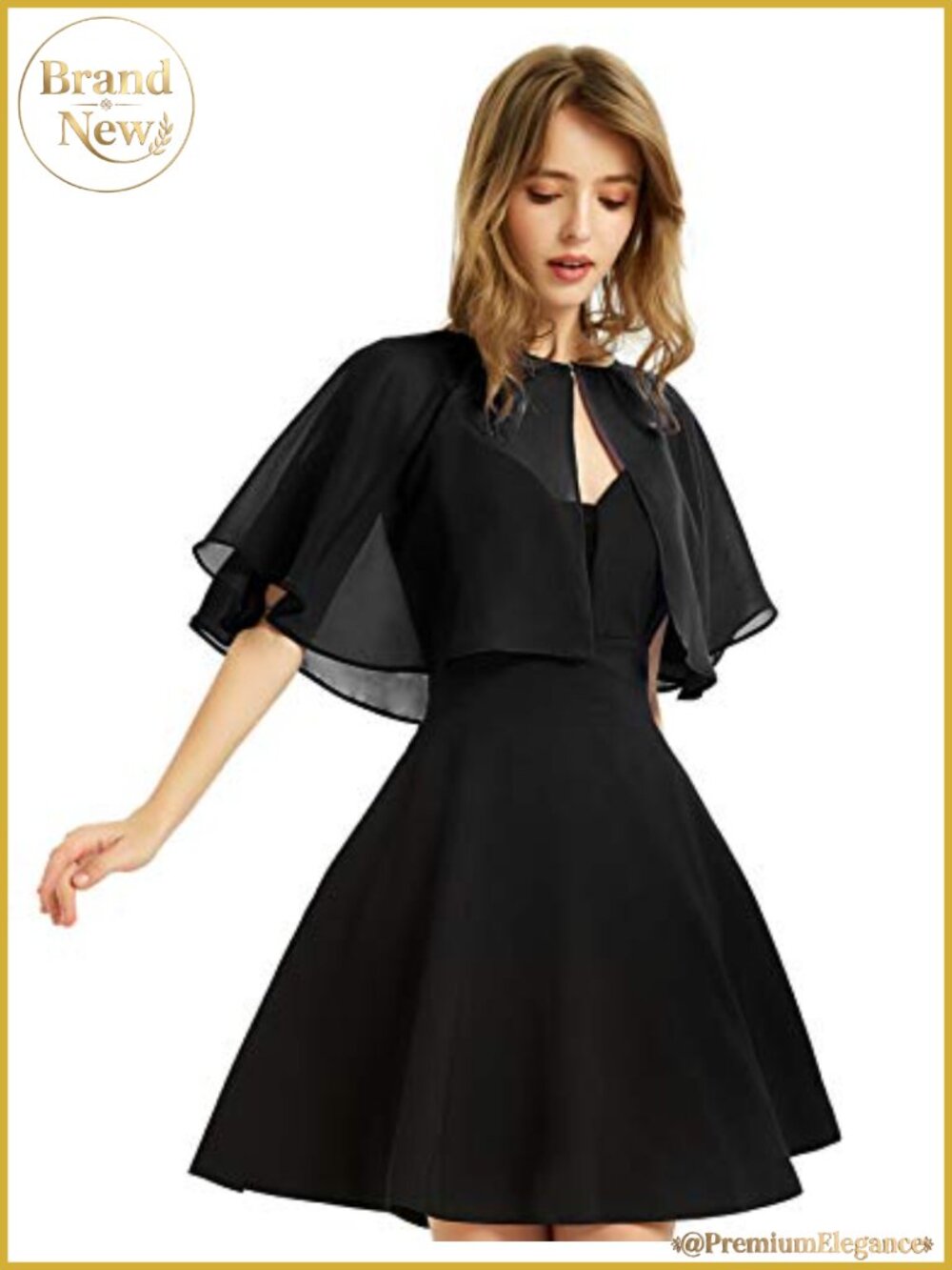 Chiffon Shawl Wrap Evening Dress Cape One Size Bolero Shrug for Women